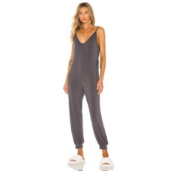 Finley Knotted Jumpsuit Onsie Pajamas - Picture 1 of 8